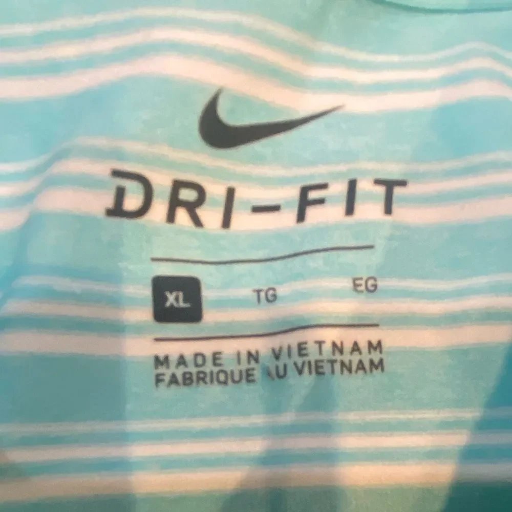 Nike Aqua Striped Polo Shirt